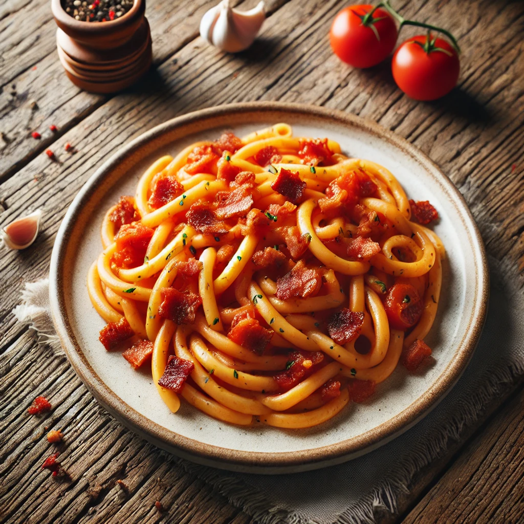 Video Ricetta Pici all’Amatriciana con Cipolla al Giardino Montecatini